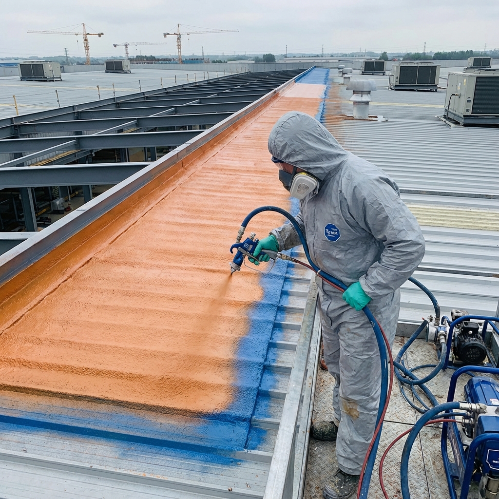 Aplicación de poliurea industrial